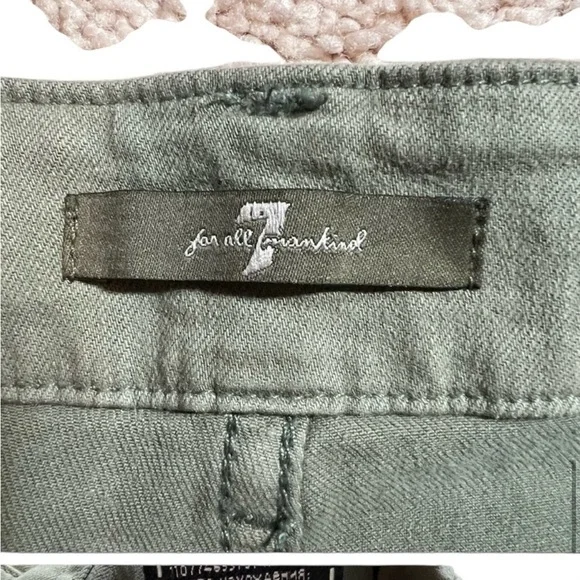 7‎ For All Mankind women’s  Cargo Pants M Green Flap Pockets Casual size 30 NWOT - Picture 13 of 14